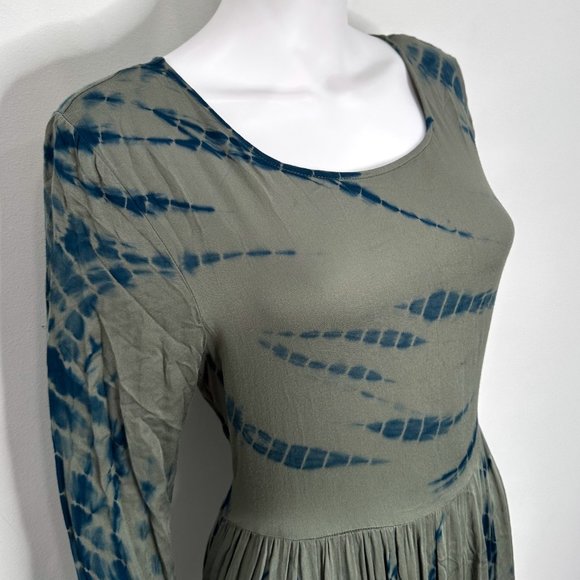 Anthropologie Green and Blue Maxi Dress - Picture 5 of 11